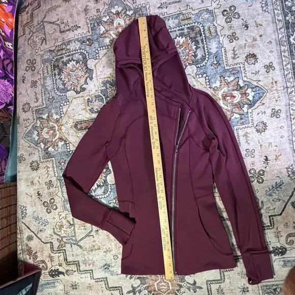 Lululemon Every Journey Hoodie Maroon Garnet Zip Up Jacket Athletic Gym 4/6 - Picture 9 of 11